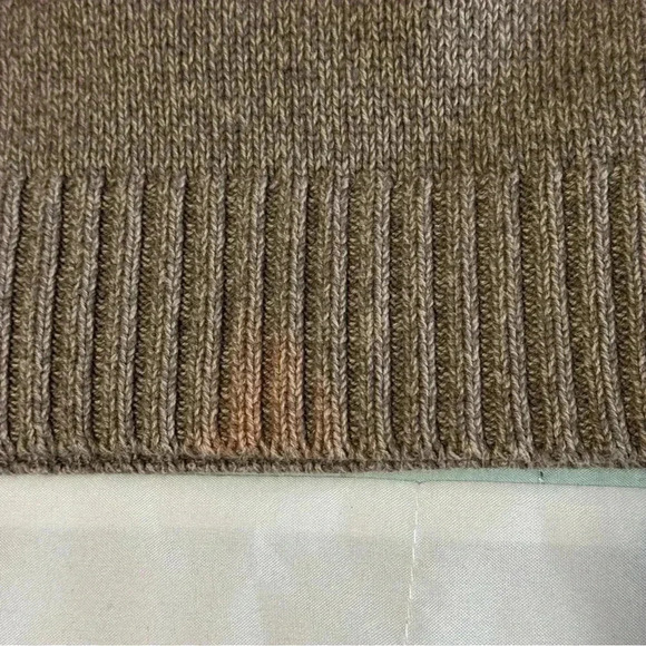 Columbia Men’s Sweater Size XL Brown Taupe Cable Knit Mock Turtleneck 1/4 Zip - Picture 9 of 9